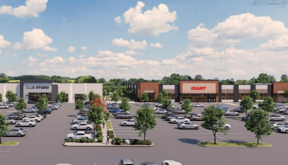Rendering the proposed the Shoppes at Concord